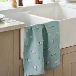 Sophie Allport Watercolor Dragonfly Tea Towel