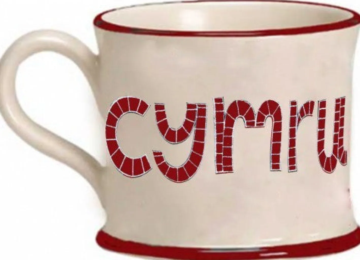 Moorland Pottery Welsh Dragon Red Mug by