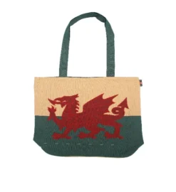 Woven Magic Welsh Dragon Vintage Zipped Tote Bag