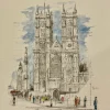 Sean Webb Art Westminster Abbey Card