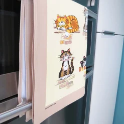 Samuel Lamont When the Cat's Away Tea Towel