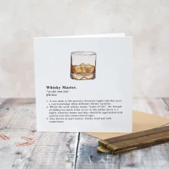 Toasted Crumpet Whiskey Master Greetings Card