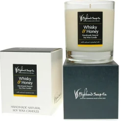 The Highland Soap Company Whisky & Honey Natural Soy Wax Candle