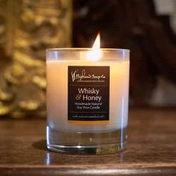 The Highland Soap Company Whisky & Honey Natural Soy Wax Candle