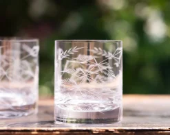 The Vintage List Whisky Glass with Fern Design by