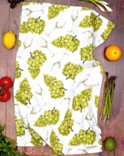 Corinne Alexander White Wine Tea Towel by