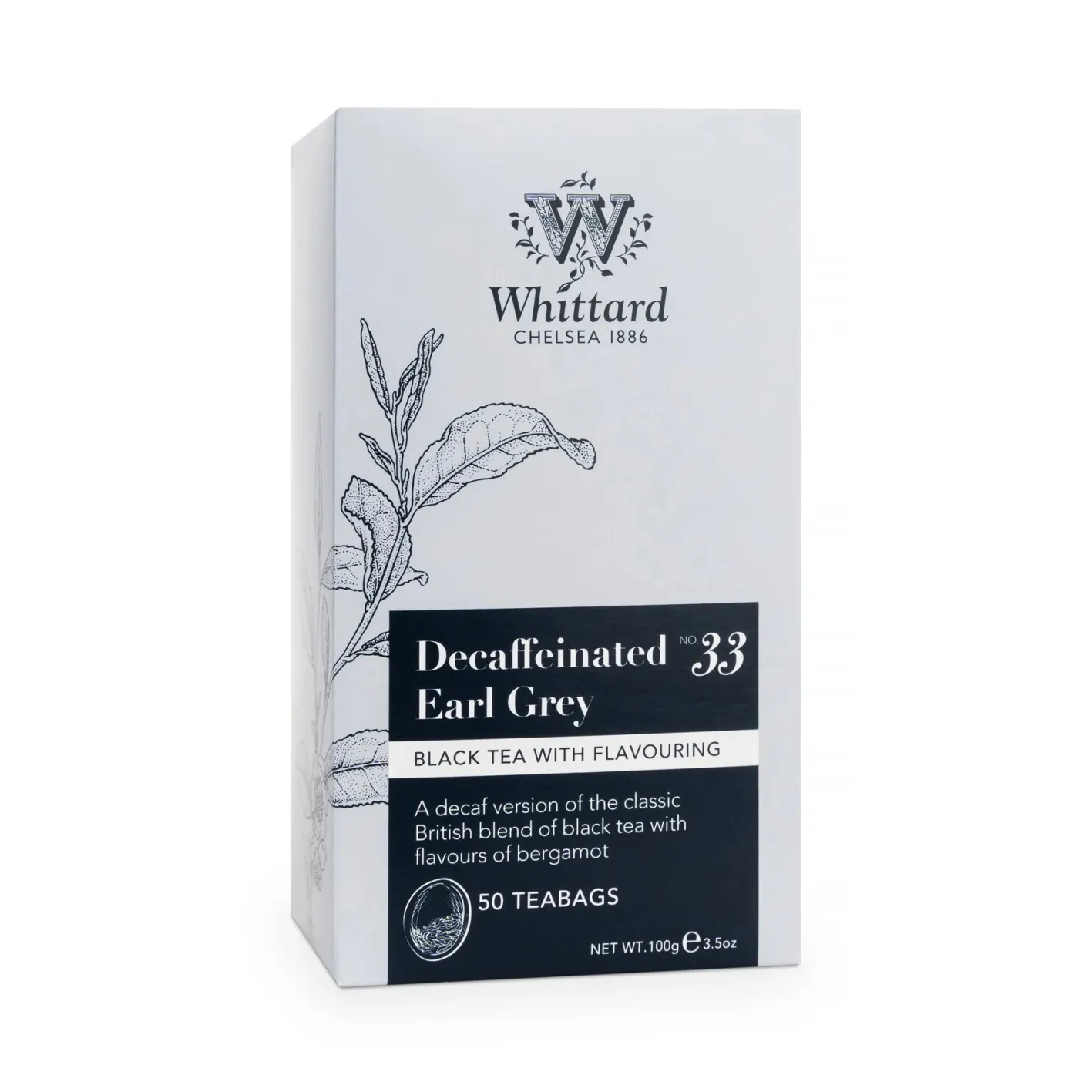 Whittard of Chelsea Whittard Decaf Earl Grey 50 Traditional Teabags