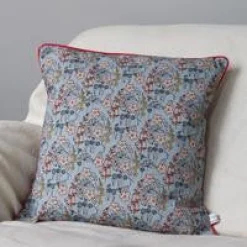 Poppy Treffry Wild Flower Piped Cushion