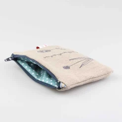 Poppy Treffry Wild Grasses Embroidered Flat Coin Purse