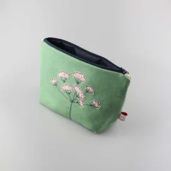 Poppy Treffry Wild Parsley Embroidered Lined Make Up Bag
