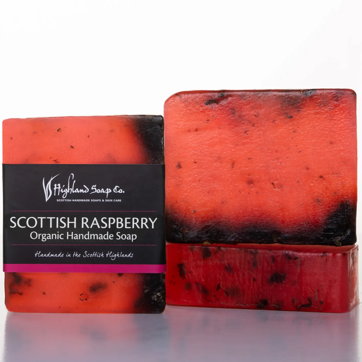 The Highland Soap Company Wild Scottish Raspberry Organic Glycerin Soap 150g