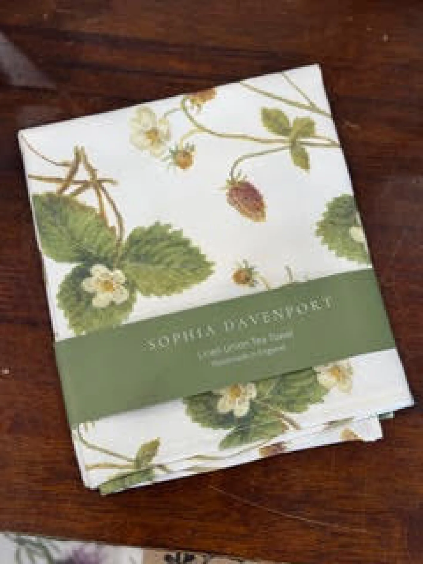 Sophia Davenport Wild Strawberry Linen Union Tea Towel