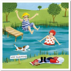 Emma Ball Wild Swimming Greetings Card