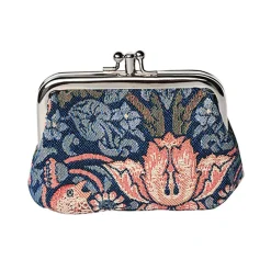 Signare William Morris Strawberry Thief Blue Frame Coin Purse