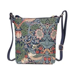 Signare William Morris Strawberry Thief Blue Sling Bag