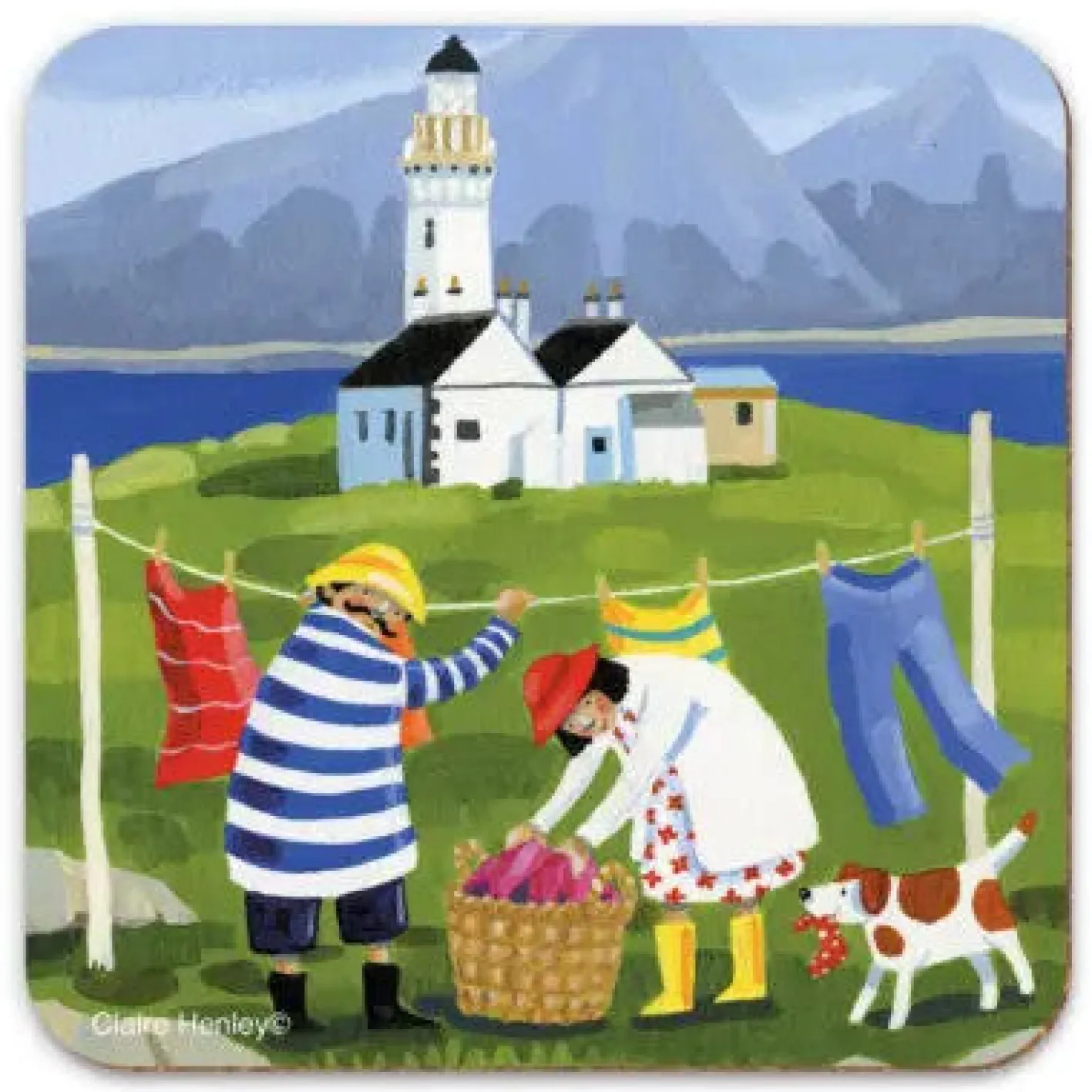 Emma Ball Windy Washing Day Coaster