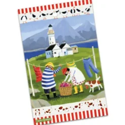 Emma Ball Windy Washing Day  Tea Towel