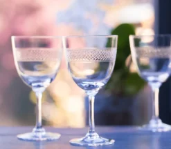 The Vintage List Wine Glass with Band Design