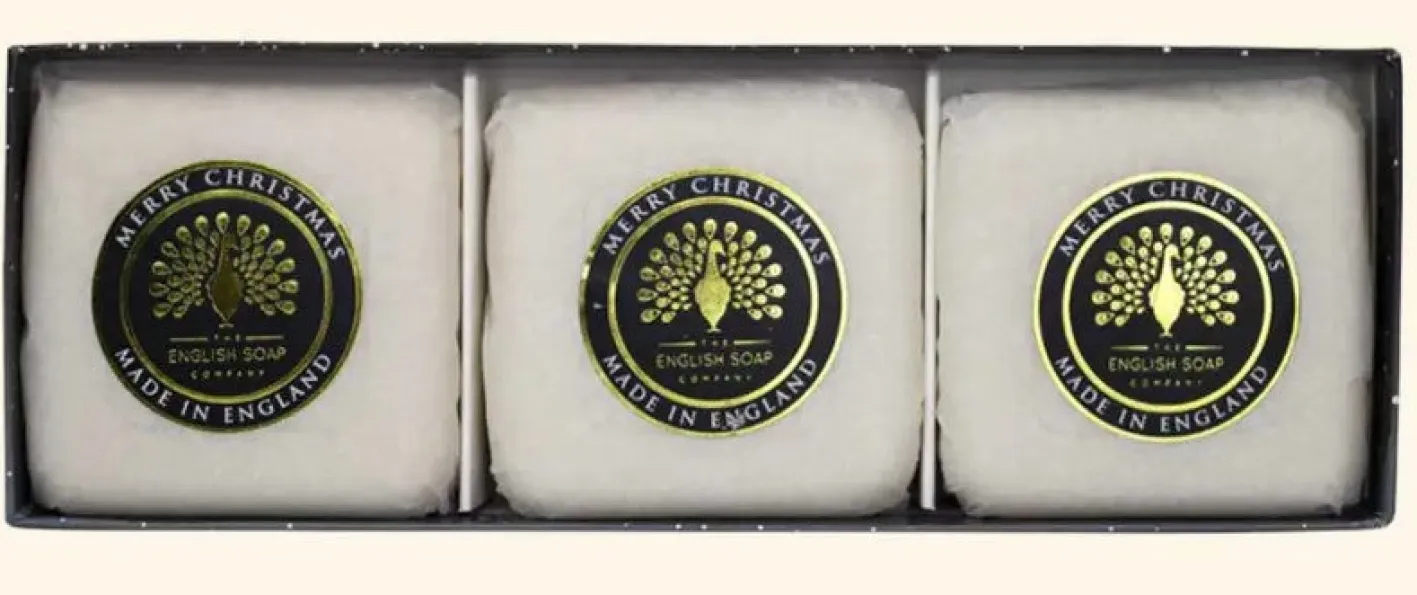English Soap Company Winter Village Triple Soap Gift Box