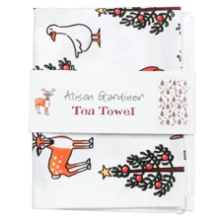 Alison Gardiner Winter Wildlife Tea Towel