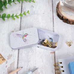 Wrendale Designs Wisteria Wishes Humming Bird Mini Tin