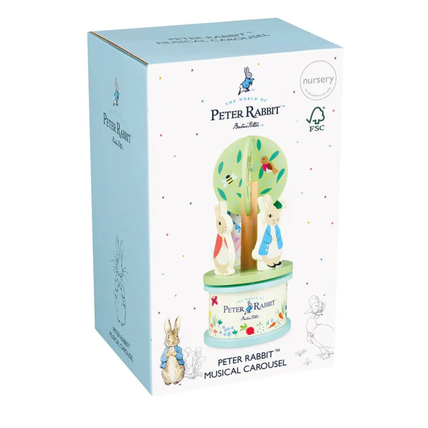 Orange Tree Toys Wooden Peter Rabbit™ Musical Carousel