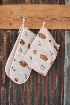 Laura Fisher Woodland Animals Cotton Tea Towel