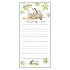 Paper Shed Design Woodland Hedgehog "Shopping List" Magnetic List Pad