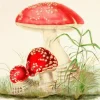 Madame Treacle Woodland Mushrooms - Little Vintage Greeting Card