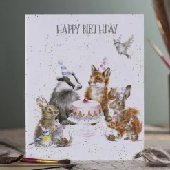 Wrendale Designs 'Woodland Party' Woodland Animal Birthday Greetings Card