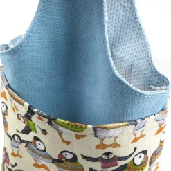 Emma Ball Woolly Puffins Small Wrist Bag