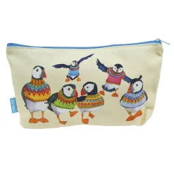 Emma Ball Woolly Puffins Zipped Pouch