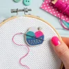Hawthorn Handmade Yarn Basket Magnetic Needle Holder
