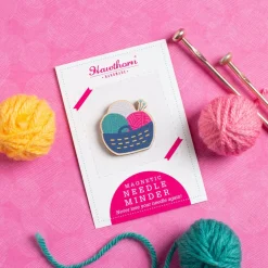 Hawthorn Handmade Yarn Basket Magnetic Needle Holder