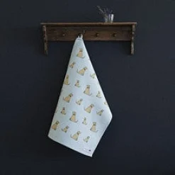 Sweet William Yellow Labrador Tea Towel