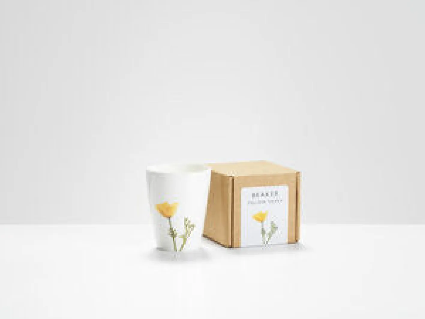 Helen Beard Yellow Poppy Beaker