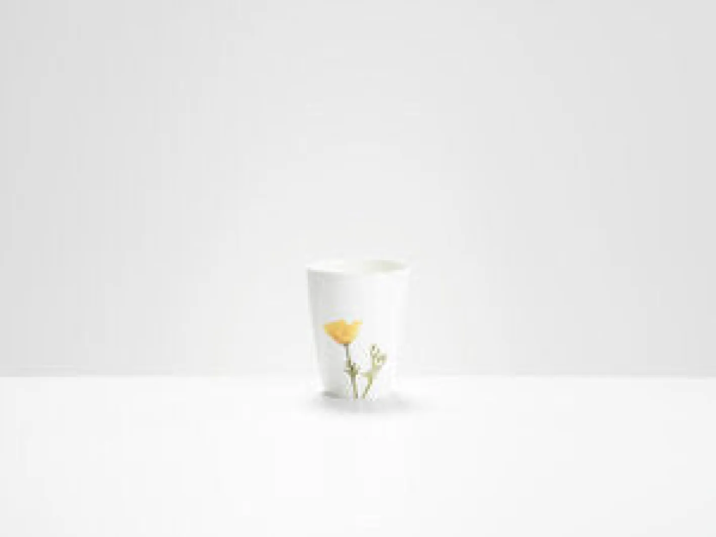 Helen Beard Yellow Poppy Beaker
