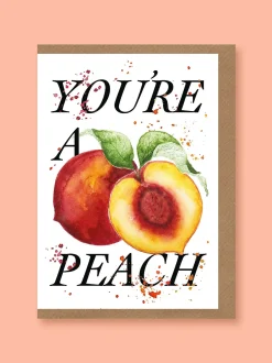 Studio Frewb. You're a Peach Greetings Card