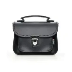 Zatchels Handmade Leather Luna Navy Small Handbag