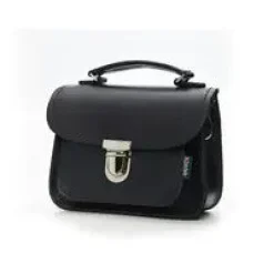 Zatchels Handmade Leather Luna Navy Small Handbag