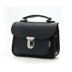 Zatchels Handmade Leather Luna Navy Small Handbag