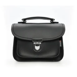 Zatchels Handmade Leather Luna Black Small Handbag
