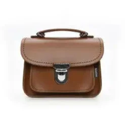 Zatchels Handmade Leather Luna Chestnut Small Handbag