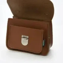 Zatchels Handmade Leather Luna Chestnut Small Handbag