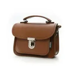 Zatchels Handmade Leather Luna Chestnut Small Handbag