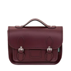 Zatchels Handmade Leather Midi Satchel - Marsala Red