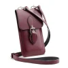 Zatchels Handmade Leather Phone Pouch - Marsala Red