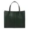 Zatchels Handmade Leather Shopper - Ivy Green