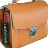Zatchels Handmade Leather Sugarcube Plus Handbag - Burnt Orange