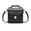 Zatchels Handmade Leather Sugarcube Dark Brown Small Handbag